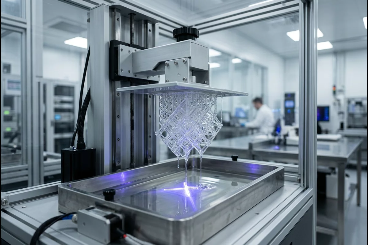 Stereolithography SLA 3D printer vat curing resin components