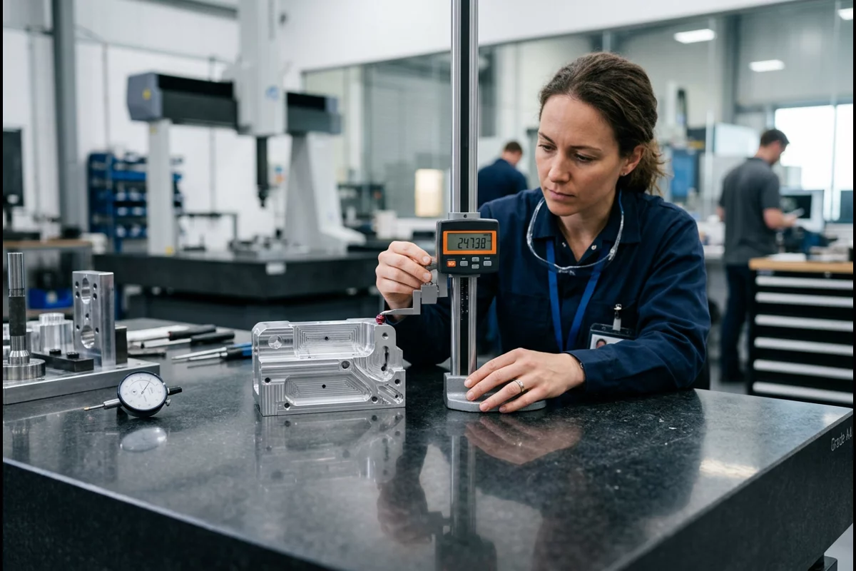 Mechanical engineering prototype inspection with digital calipers