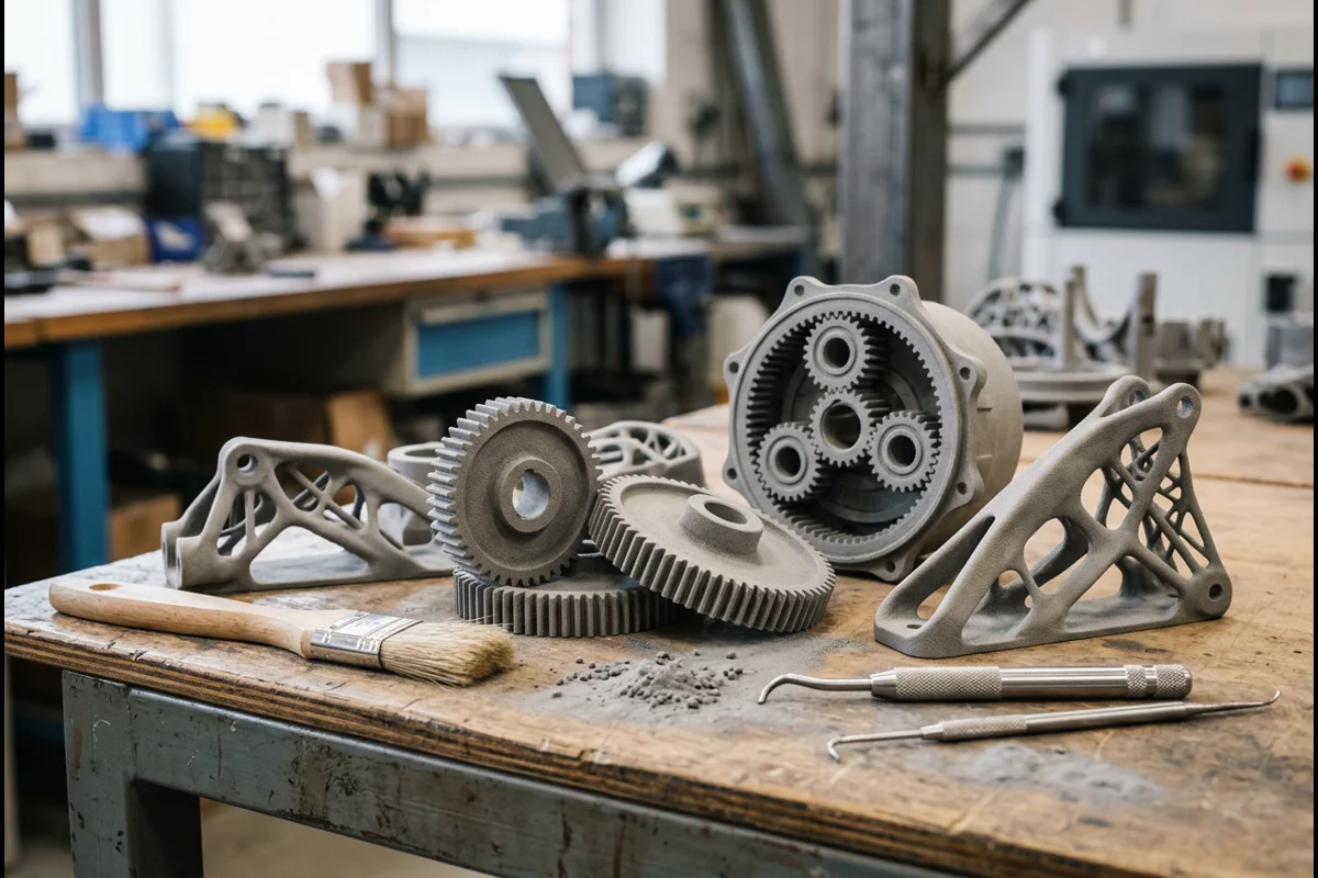 Selective laser sintering SLS nylon 3D printed mechanical components