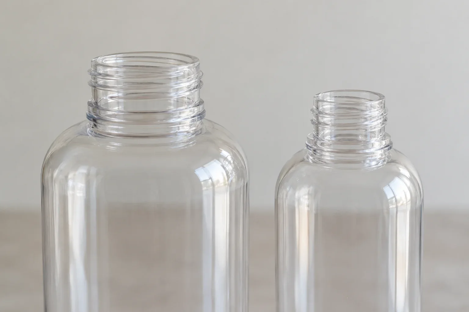 Bottle necks side by side